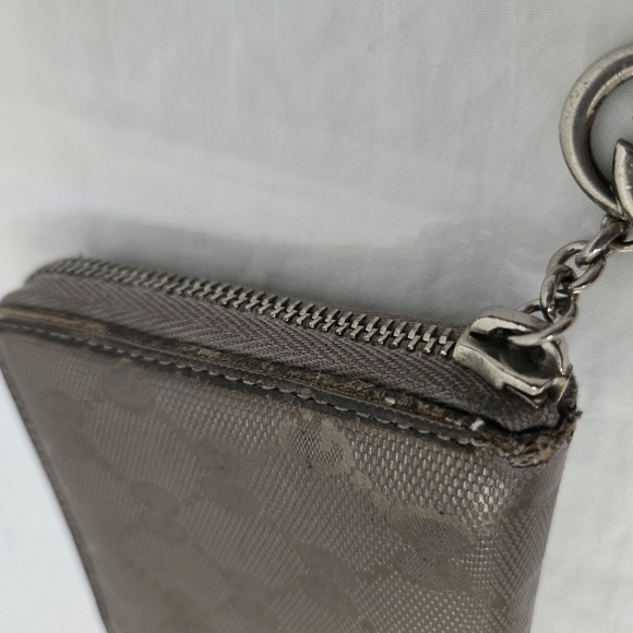 Gucci Brown Monogram Wallet with Silver Charm - Picture 11 of 13